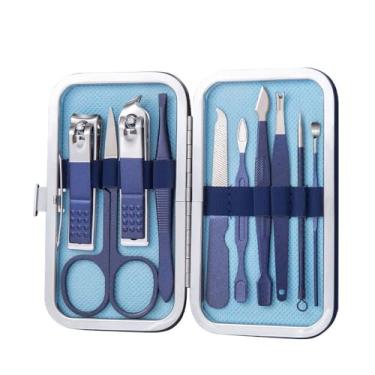 Imagem de Kit para Cuidados com Pele Morta - Conjunto de Tesouras e Alicates de Aço Inoxidável | Ferramentas de Pedicure para Unhas Grossas, 10 unidades