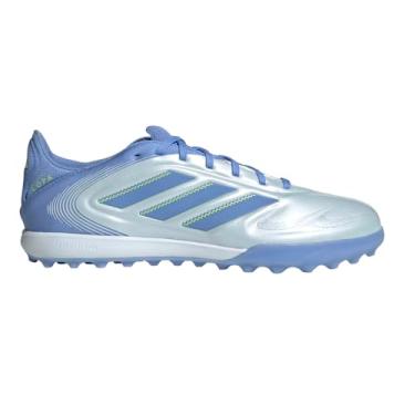 Imagem de adidas Tênis unissex adulto Copa Pure 3 Pro Turf, Azul halo/azul fusão/limão lúcido, 9.5 Women/8.5 Men