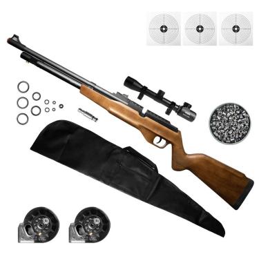 Imagem de Carabina Pcp G850m 5,5mm Qgk+luneta 4x32eg+capa+muni+alvo 5.5 Mm Marrom