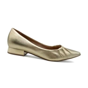 Imagem de Sapato Feminino Bottero de Couro Dourado 354816