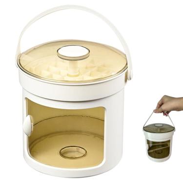 Imagem de Balde Forma de Gelo Reservatorio Recipiente Tampa Alça Pegador Dispenser Casa Festa Evento Reuniao