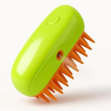 Imagem de Escova para Gatos,Removedor de pelos para Pets, Cachorros, Escova Eletrica,Escova a Vapor para Pets – Remove Pelos de Gatos e Cães com Facilidade | Recarregável | Verde e Laranja | Pontas de Silicone Confortavel| Cachorro e Gato|