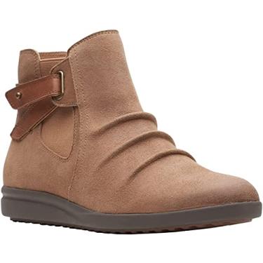 Imagem de Ghete Chelsea Tamzen Mid Clarks pentru femei, piele intoarsa cerata maro, marimea 8.5