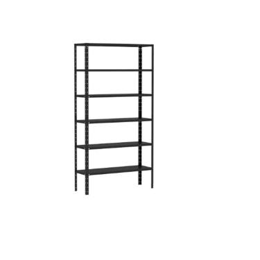 Imagem de Estante Aço Dupla Flex Amapá Preta 1,76m x 92cm x 30cm