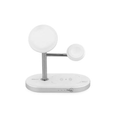 Imagem de Carregador 3 em 1, wireless, Originais iPlace, Branco