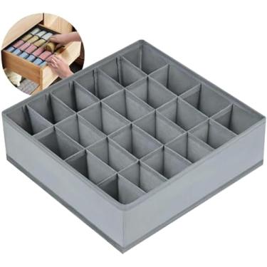 Imagem de Organizador de Peças Íntimas com 24 Divisórias para Meias Cuecas Calcinhas e Biquínis Compacto e Prático para Gavetas, Armários ou Closet