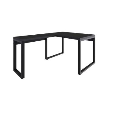 Imagem de Mesa Em L Operacional 120x160x75cm Yon Preto Preto