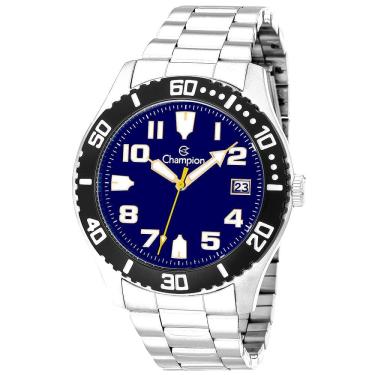 Imagem de Relógio CHAMPION masculino analógico prata azul CA31364D