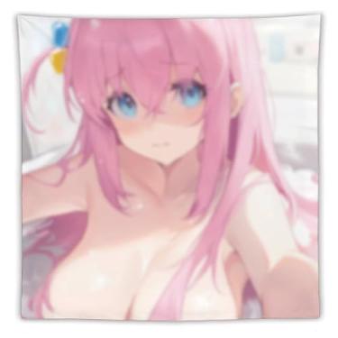 Imagem de LIEGBMEU Tapeçaria de biquíni sexy anime menina 152.4 cm x 152.4 cm interior exterior parede colcha arte decoração de tapeçaria caprichosa, AF232