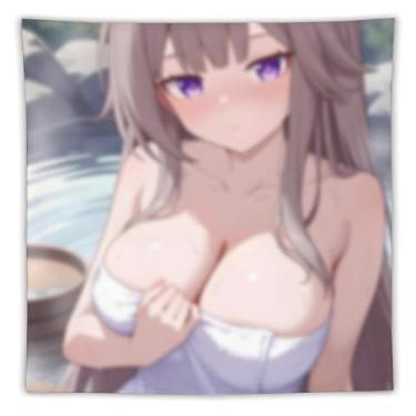 Imagem de LIEGBMEU Sexy Bikini Hot Anime Girl Tapeçaria 152.4 cm x 152.4 cm Interior Exterior Wall Quilt Art Decoração de Tapeçaria Caprichosa, AC076