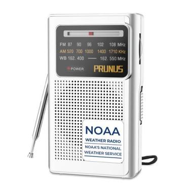 Imagem de Rádio meteorológico PRUNUS J-161 Pocket NOAA AM FM Battery Silver