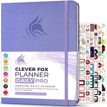 Imagem de Clever Fox Planner Daily Pro – 21,5 x 28 cm Tamanho A4 Planejador de vida diária e diário de gratidão para aumentar a produtividade, gerenciar o tempo e atingir seus objetivos – sem data – dura 3