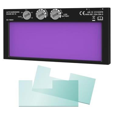 Imagem de SHINE Lente De Soldagem Com Escurecimento Automático 2X4 1/4, Ultra Transparente, Tonalidade Variável 4/9-13, Tecnologia True Color Para Exaustores Panqueca E Fibra Metálica