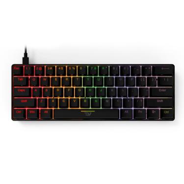 Imagem de Teclado Mecânico Gamer, Evzen Elite NinexT Panzer Mini, RGB Single Color, Switch Gateron Red, Layout 60%, Anti-Ghosting, Preto
