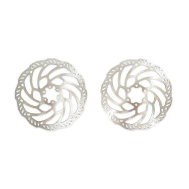 Imagem de PROOTOM Rotores de disco de freio dianteiros traseiros 7,99" / 203 mm placa de pastilhas de freio de aço inoxidável para motocicleta off-road elétrica Surron Light Bee X/S