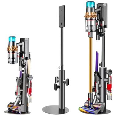 Imagem de Sllolsupport Height-Adjustable Vacuum Stand Compatible for DysonV15Detect, V12,V11,V10,V8,V7with Built-in Cable Tray Aluminum Tube Storage Bracket. 8.2 Lbs Steel Base,with 3 Clips Store 9 Accessories.