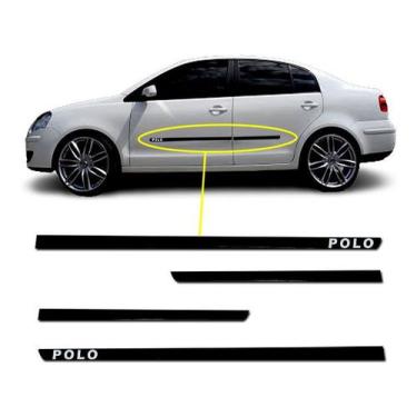 Imagem de Friso Lateral Central Slim Polo 2007/2023 Kit Black (Preto Brilhante) 