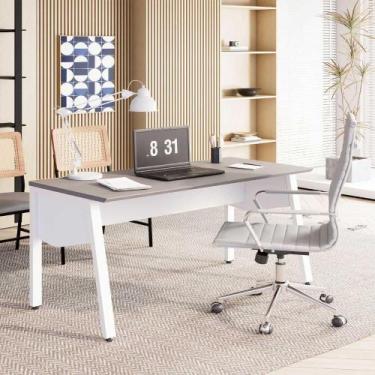 Imagem de Mesa Escritório 1,50m c/ Tampo Chanfrado e Pés Metálicos F5 - F5 Offic