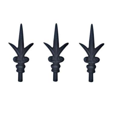 Imagem de Kit 3 Ponteiras Ponta De Lança Ferro N12 Grade Portão Muro - UNICLÁUDI
