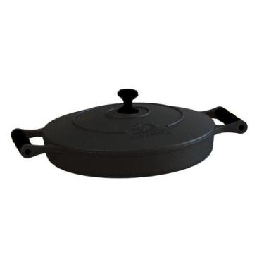 Imagem de Frigideira Com Alças de Silicone Preto Tampa de Ferro - OUTRAS MARCAS
