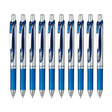 Imagem de Pentel BLN73-C Caneta esferográfica de tinta EnerGel, 0,3 mm, azul, 10 peças, 0,3 mm, azul (eixo prata)