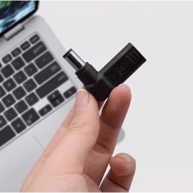 Imagem de Adaptador de carregamento USB C para laptop de 4,5 mm fêmea tipo C para macho DC 4,5 x 3,0 mm conector conector de carregador de energia PD ponta redonda para Dell Latitude 11 12 XPS 13 Vostro 14