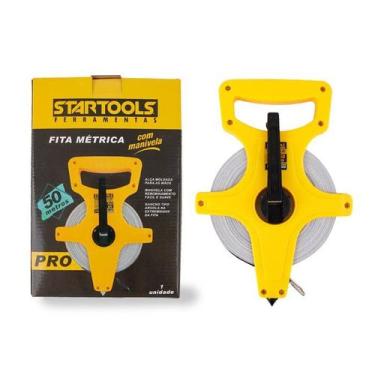 Imagem de Fita Métrica com Manivela e Alça 50 Metros - Amarela - STARTOOLS