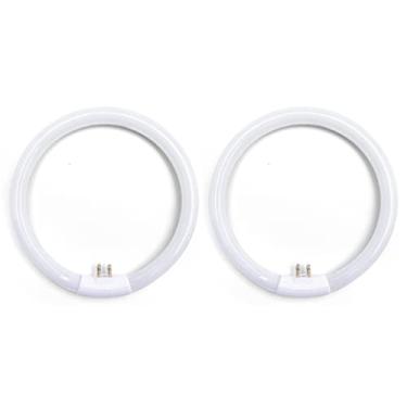Imagem de lumenivo 14 cm de diâmetro externo, lâmpada fluorescente circular T4 12W 6400K, substituição para espelho de maquiagem redondo Conair - pacote com 2