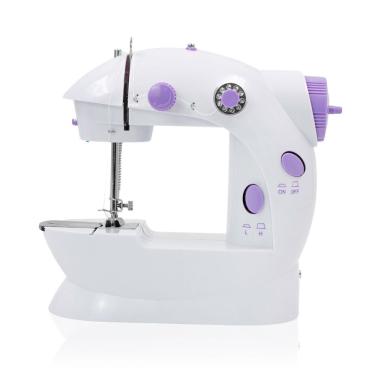 Imagem de Mini Máquina De Costura Reta Portátil Bivolt Doméstica Compacta Branco