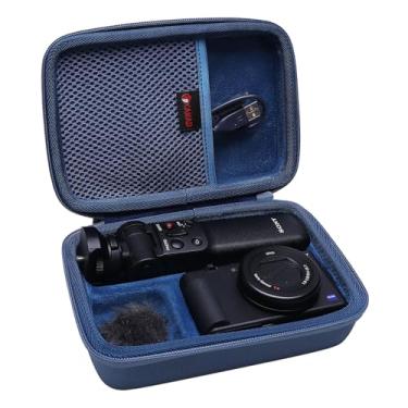Imagem de XANAD Capa Rígida Para Câmera Digital Sony Zv-1F / Zv-1 Ii Com Alça De Ombro, Compatível Kit Acessórios Vlogger, Tripé E Microfone - Bolsa Protetora Transporte Armazenamento (Azul)