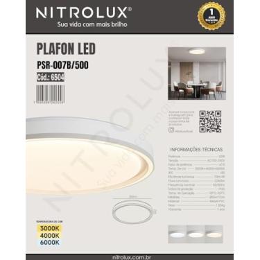 Imagem de PLAFON SOBREPOR REDONDO PSR-007B/500 3EM1 32W BRANCO