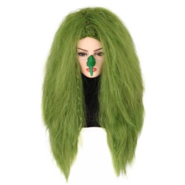 Imagem de Peruca Witch Ghost Topcosplay verde fofa longa para mulheres heterosse