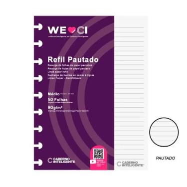 Imagem de Refil Caderno Inteligente 90g Médio 50Fls CIRM 3003, Médio-Pautado