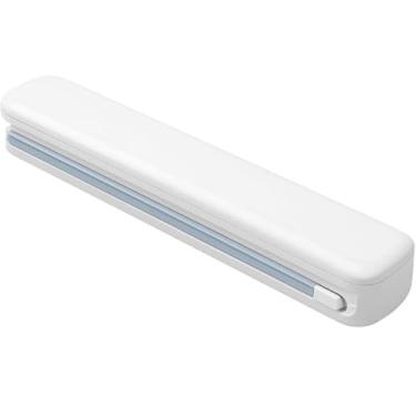 Imagem de Suporte Cortador de Papel Filme, Papel Alumínio e Papel Manteiga – Dispenser Prático com Lâmina para Corte Preciso, Organizador Compacto para Cozinha