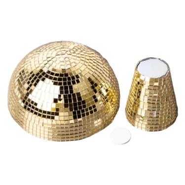 Imagem de aqxreight Decoração de Festa Com Brilho de Espelho de Cogumelo para Bar de Palco Doméstico e Ornamento de Mesa Reflexivo de Eventos Especiais (Ouro)