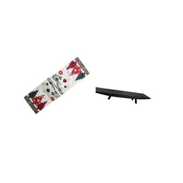 Imagem de Fenteer Caminho de Mesa Festivo de Inverno E Bandeja de Armazenamento de Madeira Rústica para Decoração de Mesa de Centro de Feriados E Despensa de Casamento