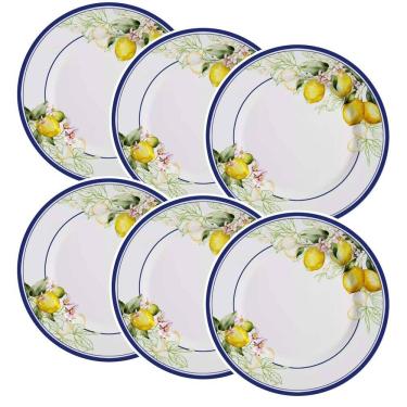 Imagem de Conjunto de 6 Pratos Raso Sorrento de Cerâmica 29cm - Alleanza