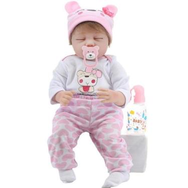 Imagem de Vinil de silicone Baby Reborn Doll 55 cm com roupas e acessórios - Lig