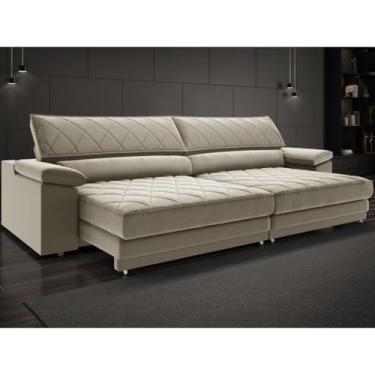 Imagem de Sofá com Usb Retrátil e Reclinável Viena 2,90m Fendi