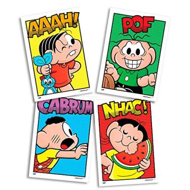 Imagem de Painel 4 Lminas Turma da Monica Festcolor Vermelho/Amarelo