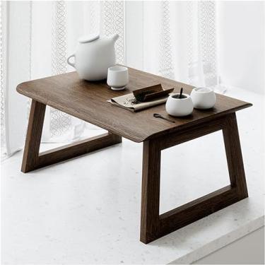 Imagem de Mesa de centro janela flutuante mesa de varanda design dobrável para sala de estar, sala de jantar, chá, casa (cor: cinza, tamanho: 70 x 40 x 25 cm) (cinza 80 x 50 x 35 cm)