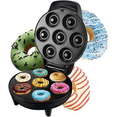 Imagem de Máquina de Mini Donuts Elétrica - 220V - Faz até 7 Donuts Rápido, Antiaderente, Compacta, Ideal para Café da Manhã, Lanches, Festa Infantil, Presente, Uso Doméstico | Faça Lanches Rápidos em Minutos