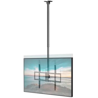 Imagem de Suporte de Teto para TV 50" - 100", 80 kg de capacidade VESA 800 x 600 - Altura ajustável (1090-1690 mm), Suporte profissional de TV para cinema comercial e em casa, preto