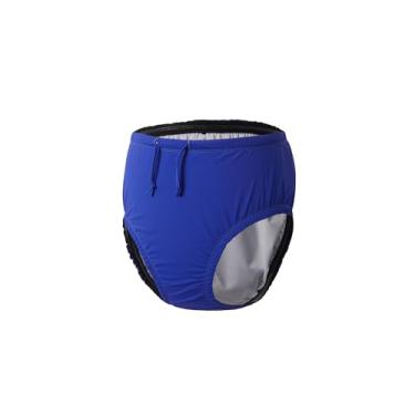 Imagem de EEOST Fraldas De Banho Reutilizáveis Para Adultos, Roupa Necessidades Especiais Incontinência, Capas Pano À Prova D'Água E Vazamentos, Unissex (Azul, P)