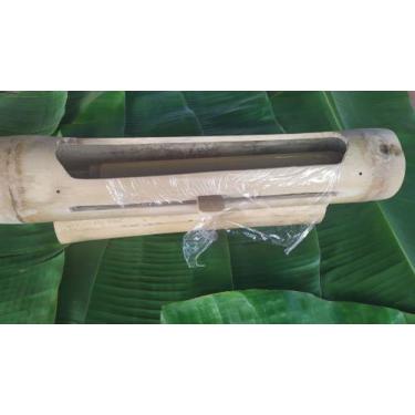 Imagem de Porta papel filme com cortador - Arte e bambu