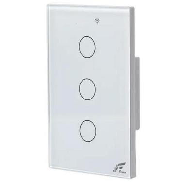 Imagem de Interruptor Inteligente Wifi 3 Botão-Touch Smartonoff Parede - Jwcom