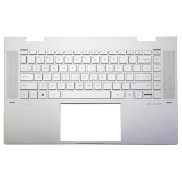 Imagem de BestParts Teclado retroiluminado para caixa superior Palmrest compatível com HP Envy X360 15-ES 15M-ES 15T-ES - M45474-001