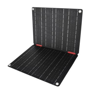 Imagem de Pssopp Carregador Solar para Carro 60W Painel Solar Portátil ETFE Com Design à Prova d'água e Recurso Dobrável para Camping e Atividades Ao Ar Livre