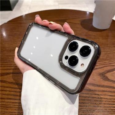 Imagem de Capa de telefone armadura de silicone transparente para iphone15 14 13 12 11 pro max xs max x xr claro capa dura, s2, para iphone 14 plus