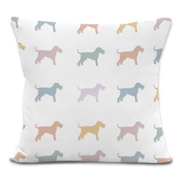 Imagem de laveliabel Capas de almofada coloridas Airedale Terrier 45,7 x 45,7 cm, presentes Airedale Terrier, presentes para amantes de cães, capas de almofada decorativas para decoração de sofá de casa